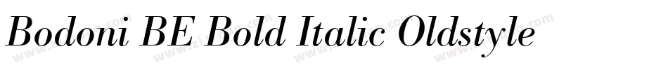 Bodoni BE Bold Italic Oldstyle Figures字体转换